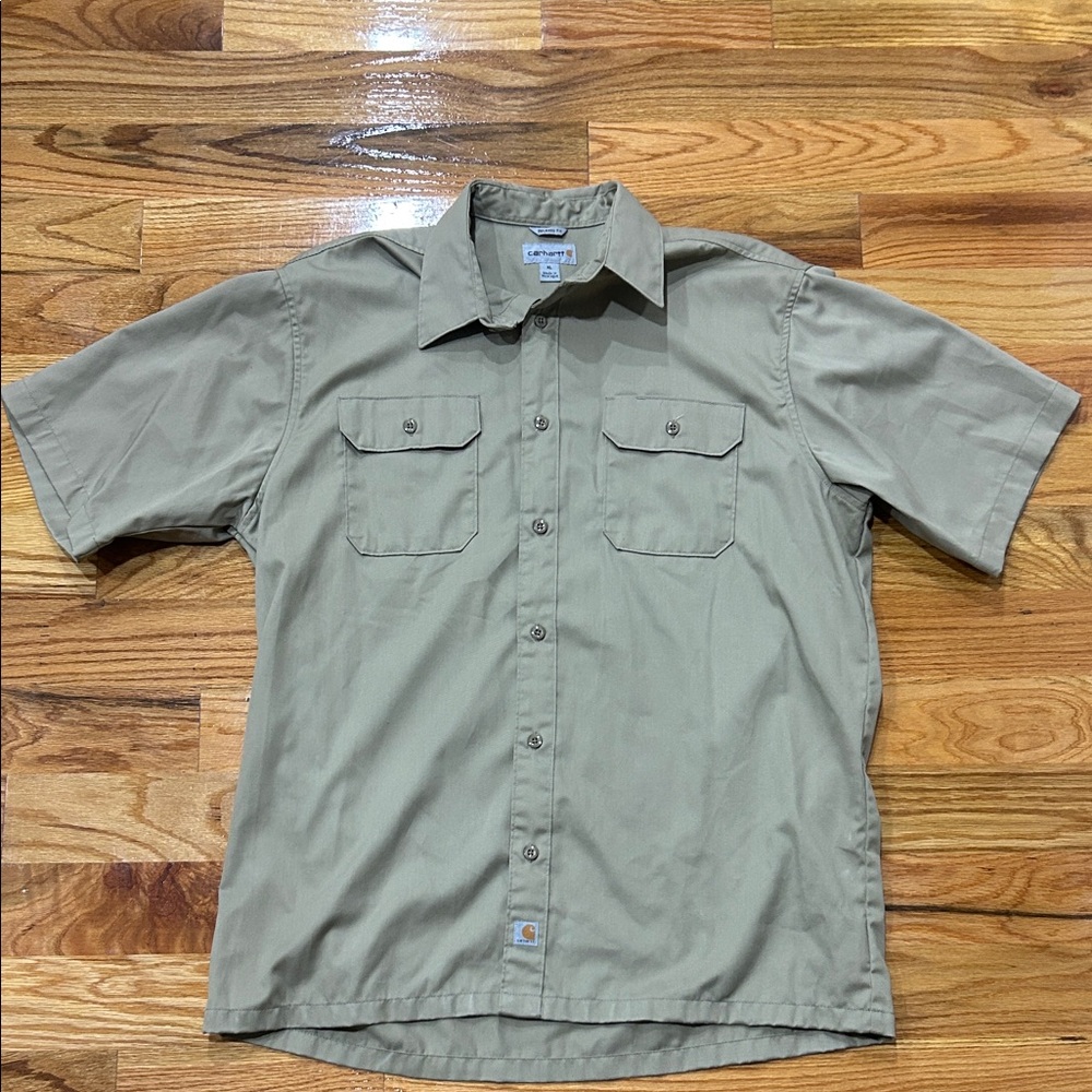 Carhartt Men's Khaki Button Down Shirt